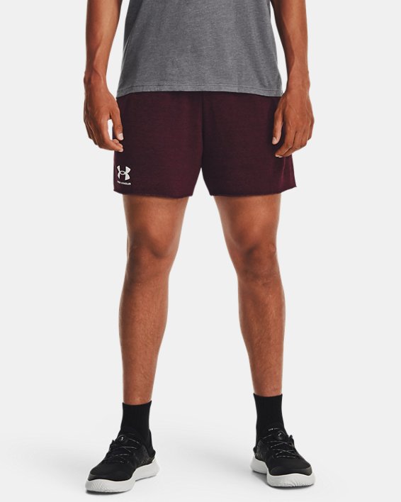 Men's UA Rival Terry 6" Shorts in Maroon image number 0